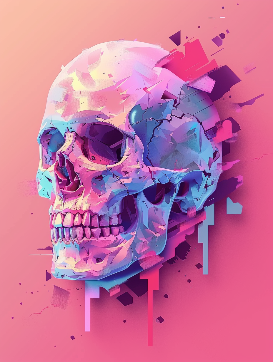 Vibrant Skull Spectacle