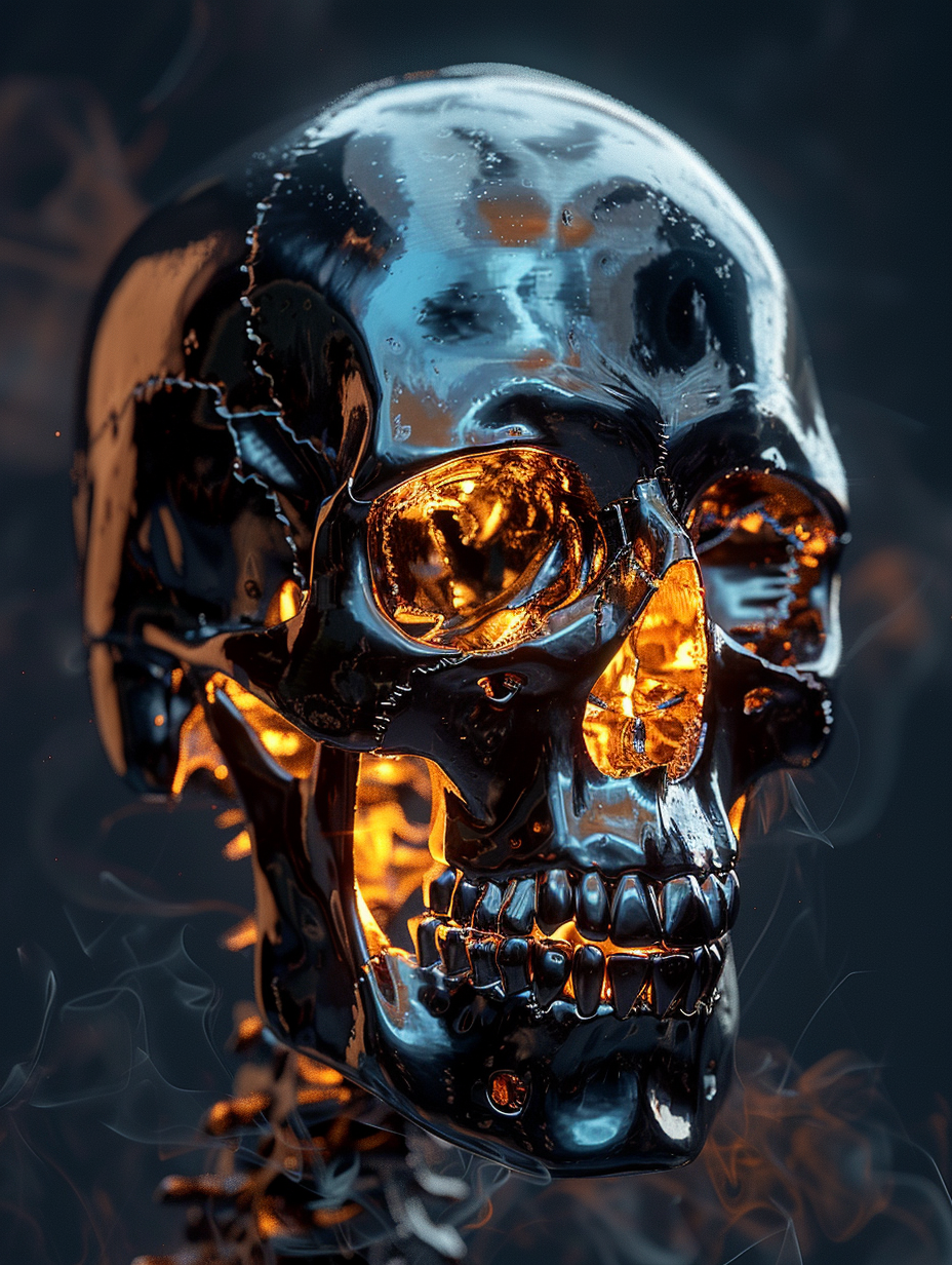 Bizarre Futuristic Skull