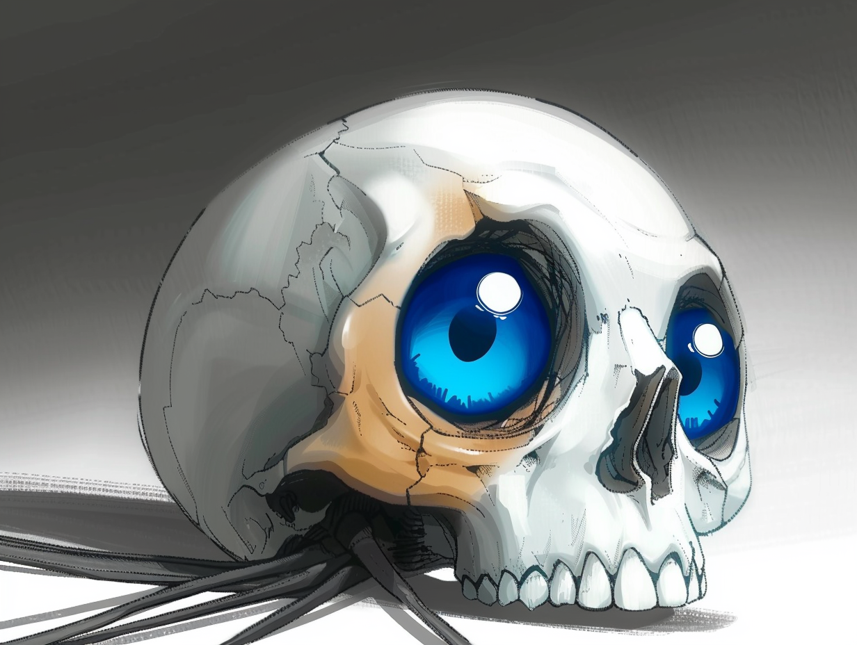 Blue eyes skull