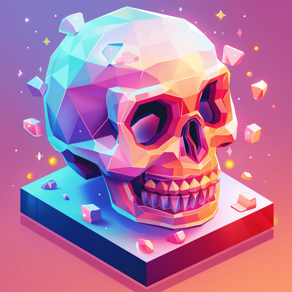 Isometric Aztec Skull